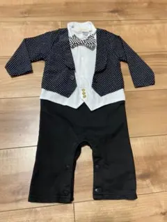 男の子 フォーマル ロンパース　80 お食い初め　結婚式　タキシード風