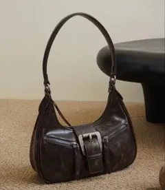 SHEINダークブラウン ハンドバッグ