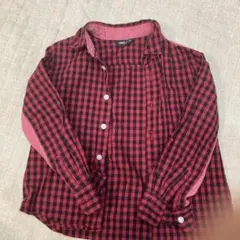 コムサ イズム　110A シャツ　赤チェック