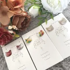 No.038 ハンドメイド✴︎ ピアス 小ぶり 猫 ネコ かわいい まとめ売り