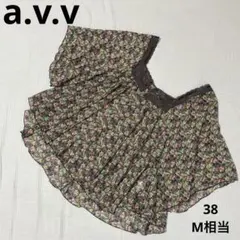 a.v.v standard 小花柄シフォンチュニック ブラウン 38 半袖のサムネイル