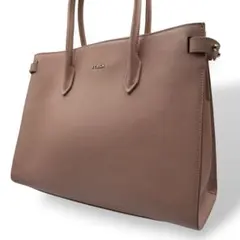 FURLA フルラ トートバッグ ピンクベージュ スムースレザー ゴールド 