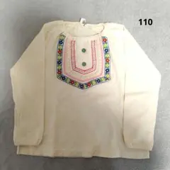 【最終値下げ】Kiccory 女の子　長袖　クリーム色 110 カットソー