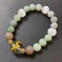 最終値下げ‼️金龍彫刻水晶　天然石ブレスレット