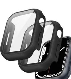 【2個入り】Apple Watch カバー 41mm ブラック