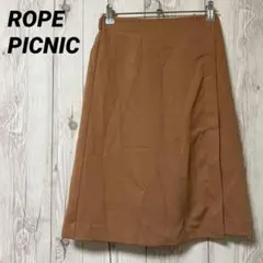 【ロペピクニック】膝丈スカート　ゴムウエスト　洗える　オフィスカジュアル　36