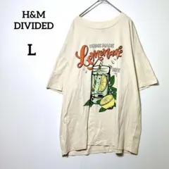 エイチアンドエム グラフィック オーバーサイズ Tシャツ ベージュ 『L』