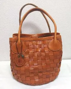 【robita・ロビタ】メッシュレザー・トートバック バケツ型 たっぷり収納