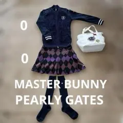 MASTER BUNNY ロゴジャケット 紺✖️パーリーゲイツダイヤ柄スカート0