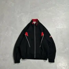 90s converse トラックジャケット ジャージ 上 ブラック 古着 短丈のサムネイル