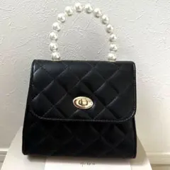 NICE CLAUP ハンドバッグ ショルダーバッグ パール