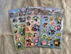 【正規品】②韓国 3枚組 ロボカーポリー シール ステッカー ふっくら