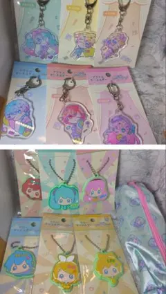 初音ミク　ダイソー　アクリルキーホルダー　ラバーキーホルダー　12個セット