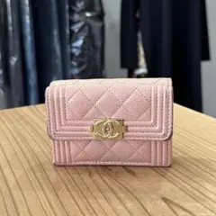 CHANEL シャネル 3つ折り財布 ボーイシャネル コンパクトウォレット