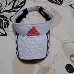 adidas メッシュバイザー ホワイト/レッド
