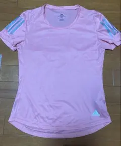 adidas RUNNING AEROREADY ピンク Tシャツ M