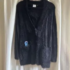 GU パペットスンスン刺繍 カーディガン XL 黒