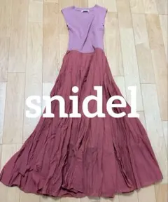 SNIDEL ノースリーブカットソーワンピース