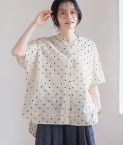 somewear clothing サムウェア 2way フレンチ水玉ブラウス - メルカリ