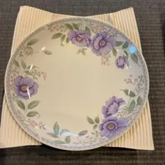 紫色の花柄プレート 5枚セット