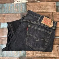 ビンテージ　古着　リーバイス501 バギー　ブラックデニムジーンズ　W44L34