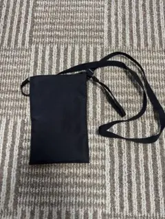無印良品　撥水　再生ポリエステル　ミニサコッシュ　黒のサムネイル