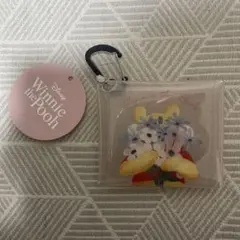 くまのプーさん　クリアマルチケースSS ボタニカル　カラビナ付き