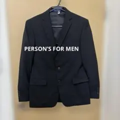 【美品】ビジネススーツPERSON’Sブラックツーパンツスーツ　YA5のサムネイル