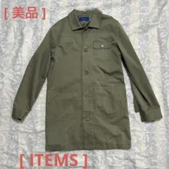 【美品】　ITEMS ロングコート　オリーブ 38(M) Ladys