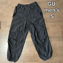 GU ジーユー　メンズ　パラシュートパンツ　349117 黒　S
