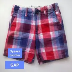 GAP キッズ ハーフパンツ チェック柄 3years
