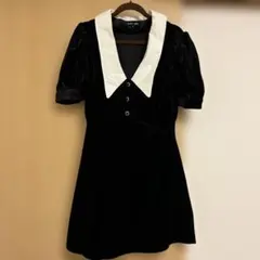 値下げsisterjane ベロアパフスリーブワンピースのサムネイル