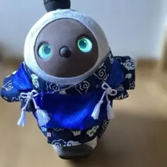 ロボホン 服 黒あられ模様 きもの 袴風+袖無し羽織セット - メルカリ