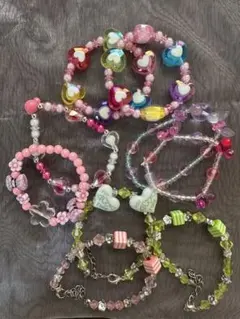 カラフルブレスレット9個セット　ディズニー、ハートetc!
