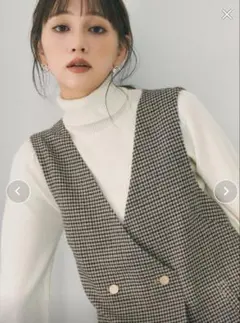 【index】タートルネックニット　アイボリー　M