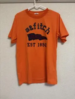 アバクロ　アバクロンビー　オレンジ Tシャツ　半袖 L 古着　レディース