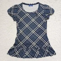 ✨美品✨バーバリーブルーレーベル　チェック 半袖カットソー　パフスリーブ　38