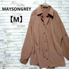 メイソングレイ　MAYSONGREY　長袖　シャツ　体型カバー　Ⅿ　ブラウンのサムネイル