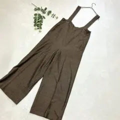 TODAYFULサロペット　オーバーオール　ウール混　ブラウン　Ｍ