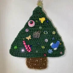 クリスマスツリー☆ハンドメイド　タペストリー