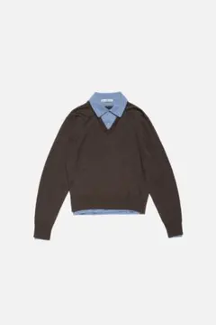 烏*吉様 25AW Acne Studios レイヤードウールニットのサムネイル
