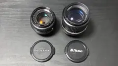 ニコン　ペンタックス　単焦点レンズ　2本セット　50mm　100mm　中古　良品