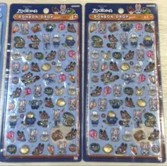 ボンボンドロップシールミニ　ズートピア　2点セット