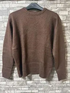 TOWN CRAFT/タウンクラフト ソリッドジャガードニット茶