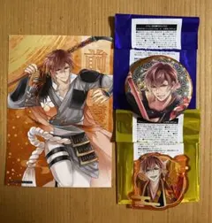 イケメン戦国 前田慶次 10周年 CAFE ver ブロマイド 缶バ ステッカー