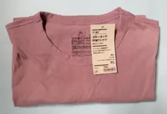 無印　クルーネック　半袖Tシャツ XL ピンク