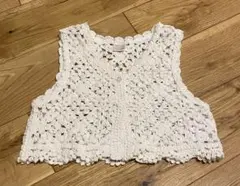 バースデイテータテート　レース編みベスト90㎝☺︎