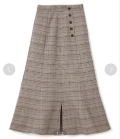 グレイル　フロントスリットチェックフレアスカート[gm355] Sサイズ