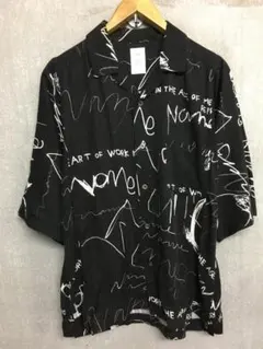 ネーム NAME 落書き 総柄 オープンカラー 半袖 アロハ シャツ サイズ1のサムネイル