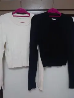 GU ケーブル編みニットトップス 2着